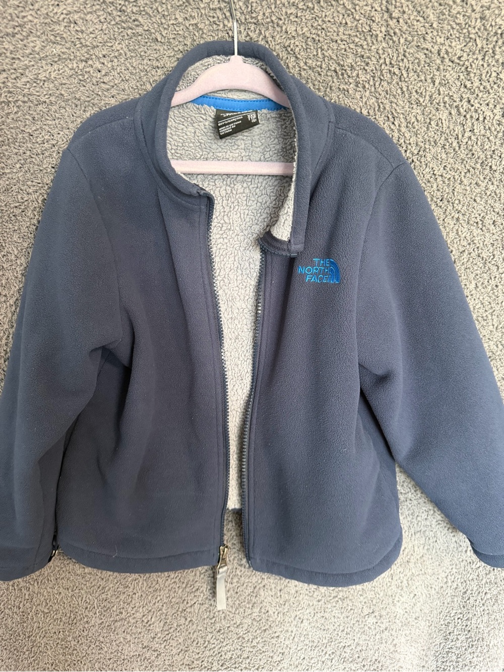 The North Face boys Blue Fleece Jacket - Cozy Lined Kids Coat
